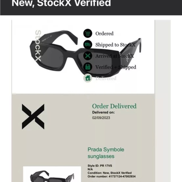 Prada PR190 1AB5S154 Women's Sunglasses 49 mm Black / Dark Grey Lens - Picture 8 of 9